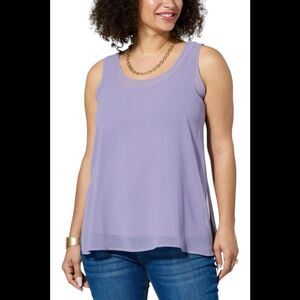 WynneLayers Chiffon Tank Top Dusk - Regular